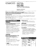 Kenwood KAC-606-Owners-Manual